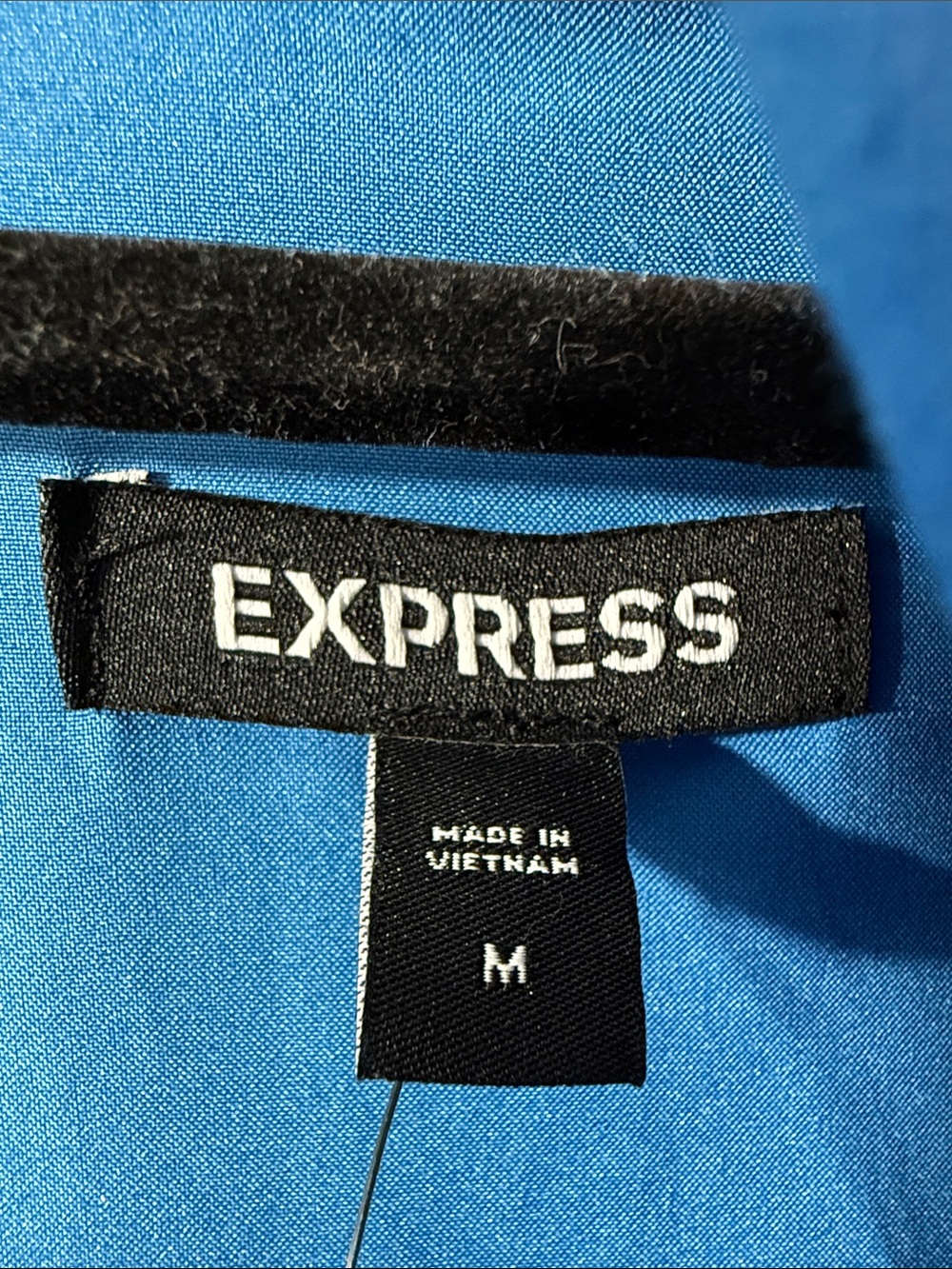 Express Women'Blue Double-Breasted Blazer Mini Blazer Dress Size Medium - Picture 4 of 7